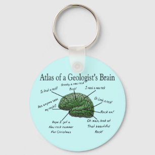Atlas of a Geologist's Brain Funny Gifts Nyckelring