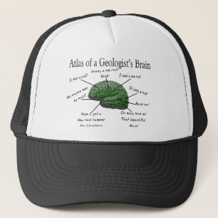 Atlas of a Geologist's Brain Funny Gifts Truckerkeps