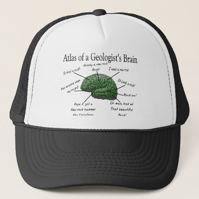 Atlas of a Geologist's Brain Funny Gifts Truckerkeps (Framsida)
