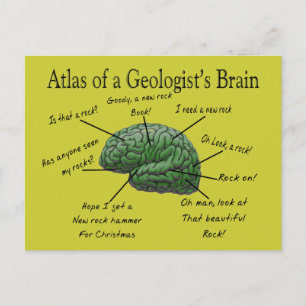 Atlas of a Geologist's Brain Funny Gifts Vykort