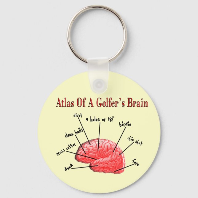 Atlas of a Golfer's Brain Nyckelring (Framsida)