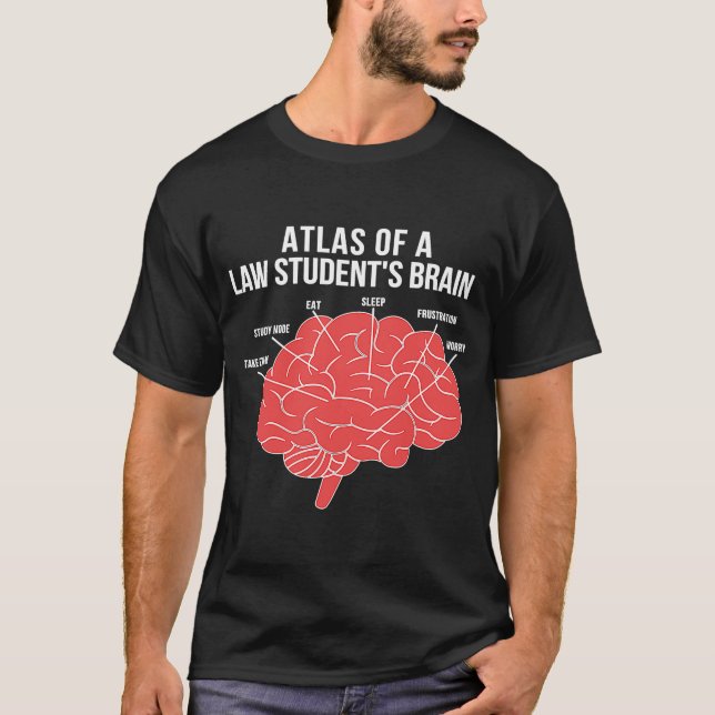 Atlas of a Law Student Brain Law School Lawyer to T Shirt (Framsida)