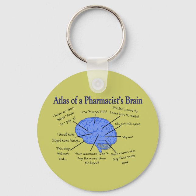 Atlas of a Pharmacist's Brain-Superskoj Nyckelring (Framsida)
