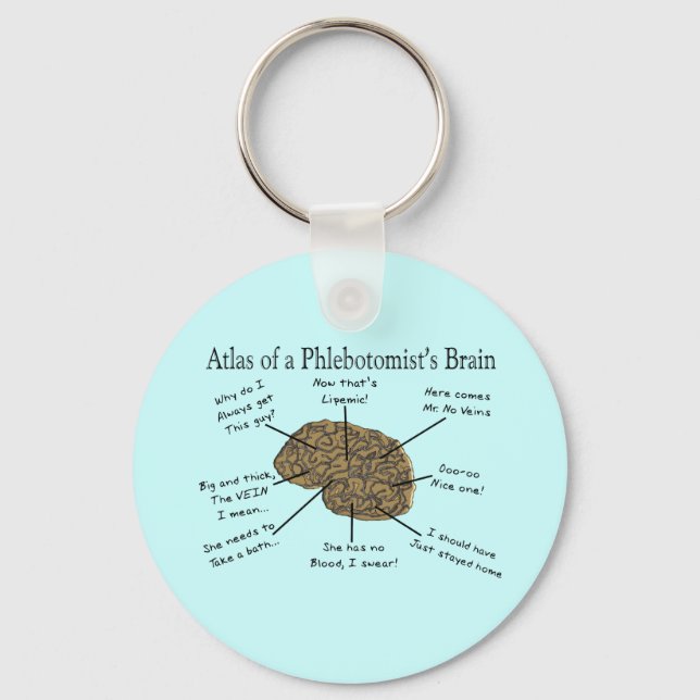 Atlas of a Phlebotomist's Brain Nyckelring (Framsida)