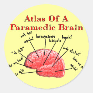 Atlas of a Sjukvårdare Brain Runt Klistermärke