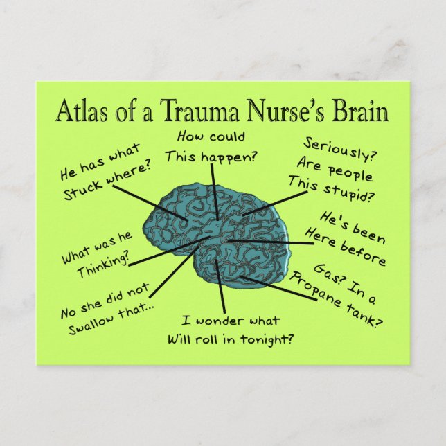 Atlas of a Trauma Nurse's Brain Vykort (Framsida)