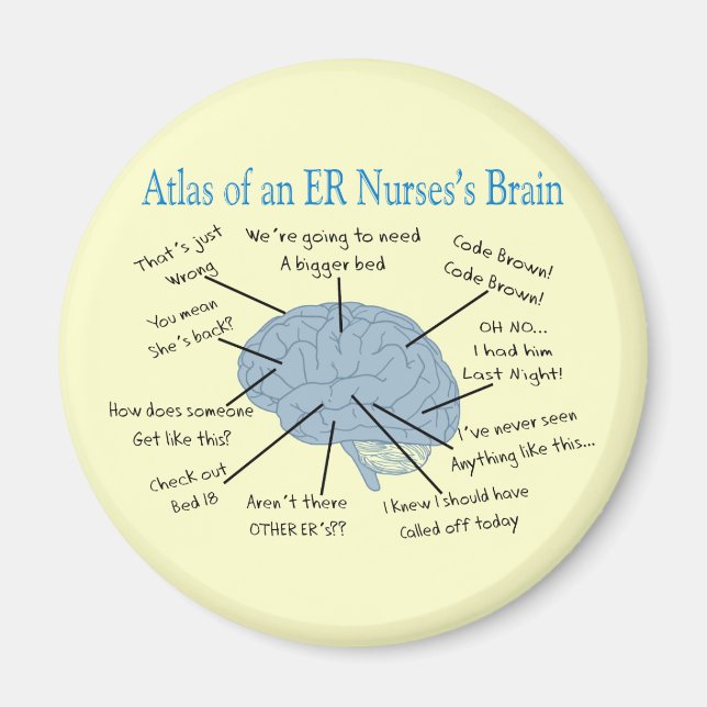 Atlas of an ER Nurse's Brain Gifts Magnet (Framsidan)