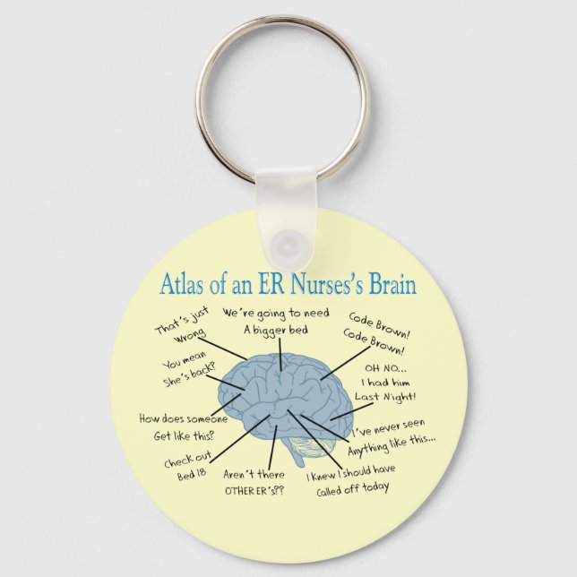 Atlas of an ER Nurse's Brain Gifts Nyckelring (Framsida)