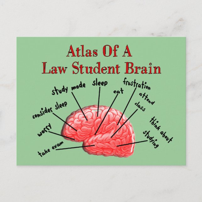 Atlas of Law Student Brain Vykort (Framsida)