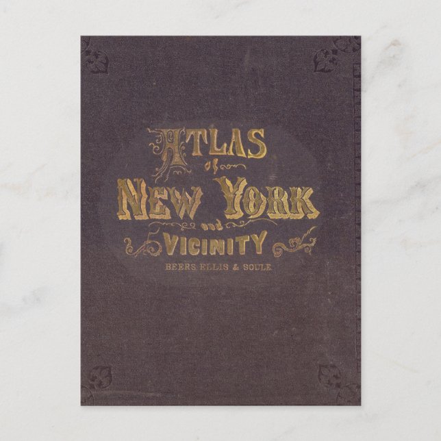 Atlas of New York närhet Vykort (Framsida)