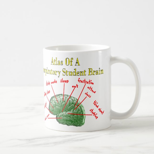Atlas of Respiratory Student Brain Gifts Kaffemugg (Höger)