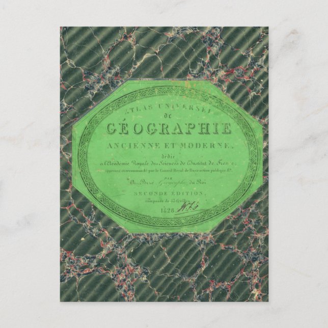 Atlas över universell geografi vykort (Framsida)