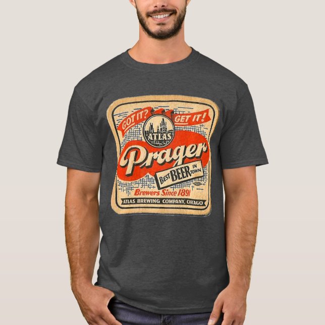 Atlas Prager Beer T Shirt (Framsida)
