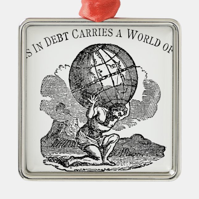 Atlas Shruged / Debatt Citat Julgransprydnad Metall (Framsidan)