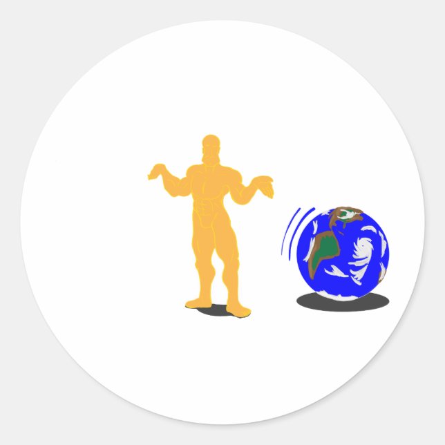 Atlas Shruged Runt Klistermärke (Framsida)