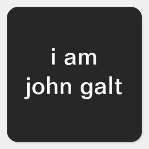 ATLAS SHRUGGED STICKERS FYRKANTIGT KLISTERMÄRKE