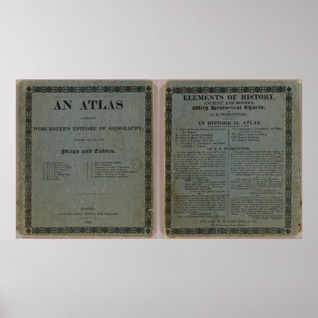 Atlas som medföljer Worcester's Epitome Poster (Framsidan)