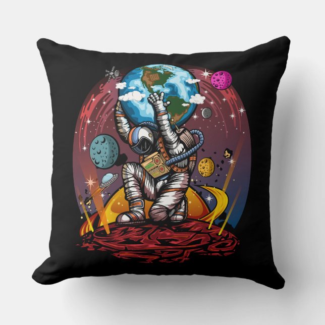 Atlas Space Man Kudde (Framsida)