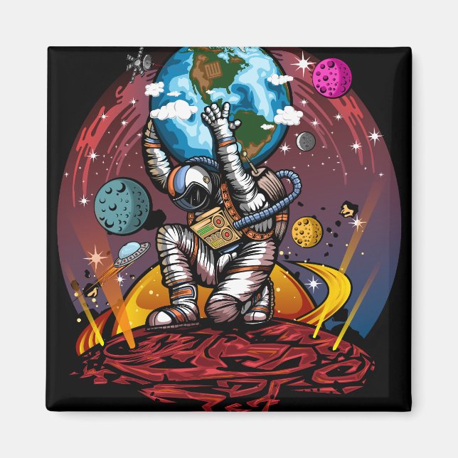 Atlas Space Man Magnet (Framsidan)