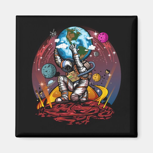 Atlas Space Man Magnet (Framsidan)