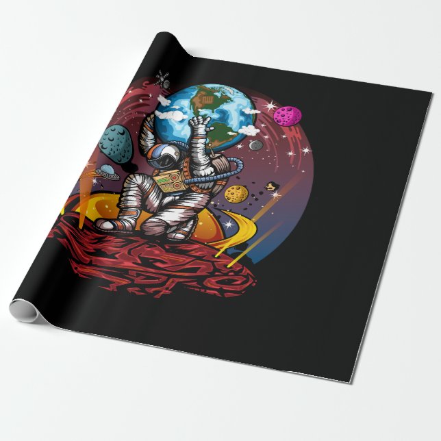 Atlas Space Man Presentpapper (Utrullad)