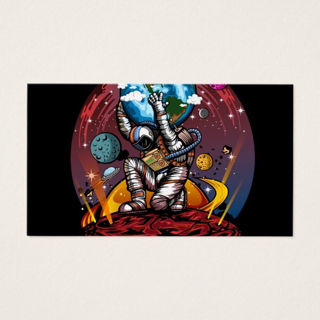 Atlas Space Man Visitkort (Framsidan)