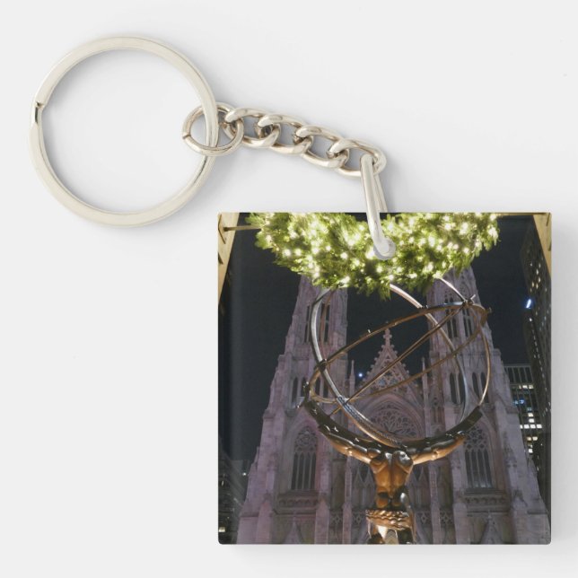 Atlas & St. Patrick's Cathedral - nyckelring (Framsidan)
