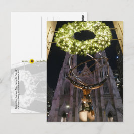 Atlas & St. Patricks katedral, jul, NYC - Vykort