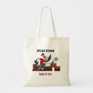 Atlas Stork Marocko Fotboll 2026 Sportmaskot Tygkasse