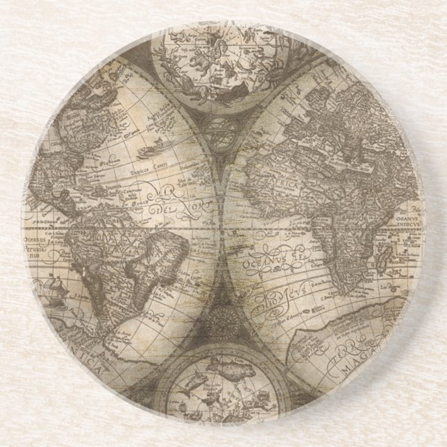 Atlasen Karta i den antika historiska världshistor Underlägg Sandsten (Framsidan)