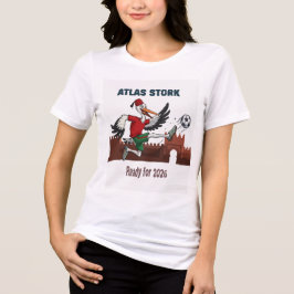 Atlasstork Marocko Fotboll 2026 Sportmaskot T Shirt