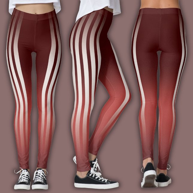 Atletisk rand | Burgunder Leggings (Skapare uppladdad)