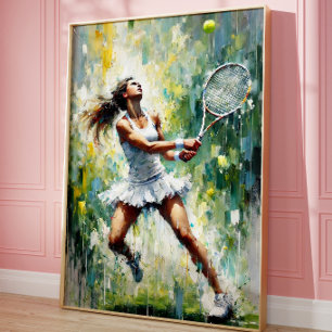 Atletisk sport estetisk tennis älskare väggkonst