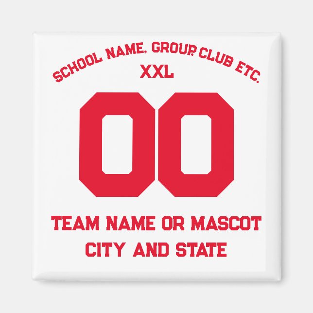 Atletisk Sport Mall Stad Stat Skola Magnet (Framsidan)