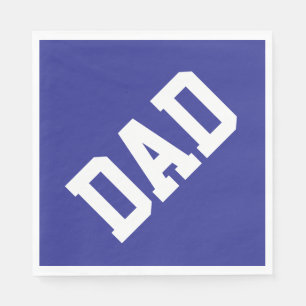Atletisk Sportig Diagonal DAD-text på djupblått Pappersservett