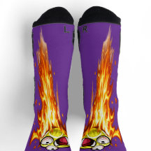 Atletiska strumpor Tennisbollar på eld.