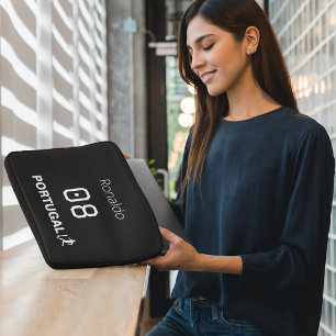 Atletiskt lagtröja namn nummer fotboll laptop fodral