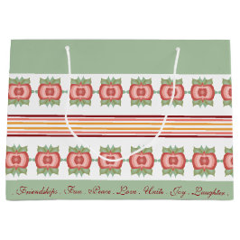 Ätlig Grönt med Rand Mönster-centrerad gipssäck