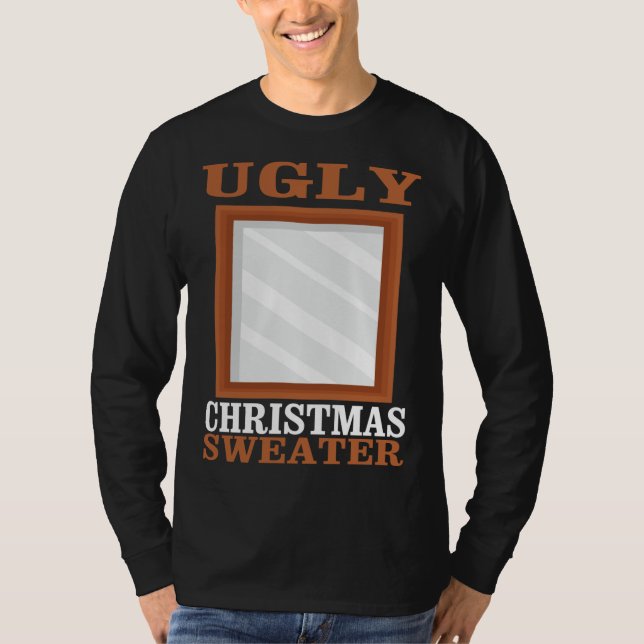 Ätlig julsötare med Spegel Graphic-nyans X T Shirt (Framsida)