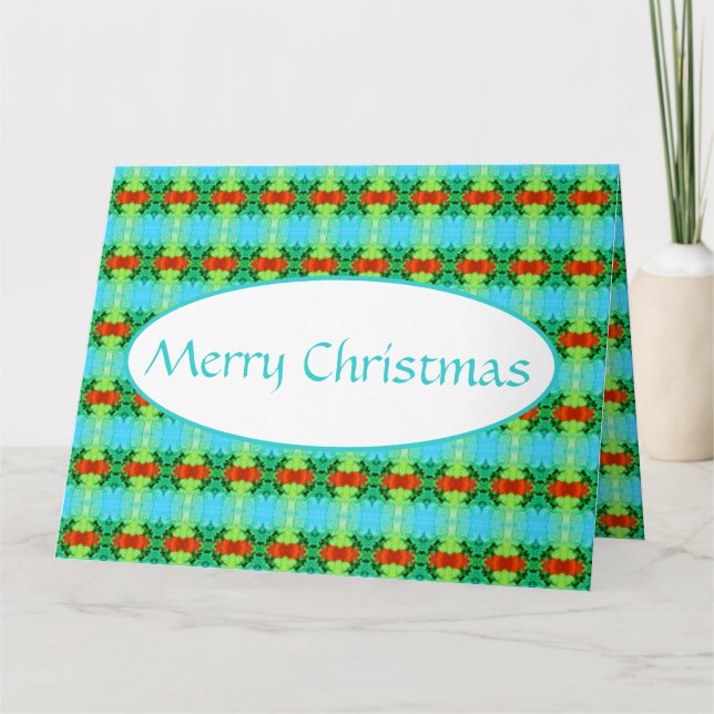 Ätlig och röd julklapp tack kort (Framsida)