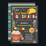 Ätlig sötare jul party taco inbjudningar<br><div class="desc">[All text under "UGLY SWEATER" är redigerbar]Hämta snyggtens design nu!
Tillfälle: Jul party,  julfest,  party, ,  babydusch,  födelsedagsfest,  pension etc. Tema: Jul,  ful sweater,  pajama PartyStyle: moderna,  chic,  glada,  roligaFärger: rött,  grönt,  grått,  festila färgerGrafik: Bakgrund,  tako,  julsvett,  kaktus,  renar,  Jultomten hat,  faux guld,  snöflingor,  konetti</div>