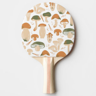 Ätliga svampar Linocut Vintage Mönster Pingisracket