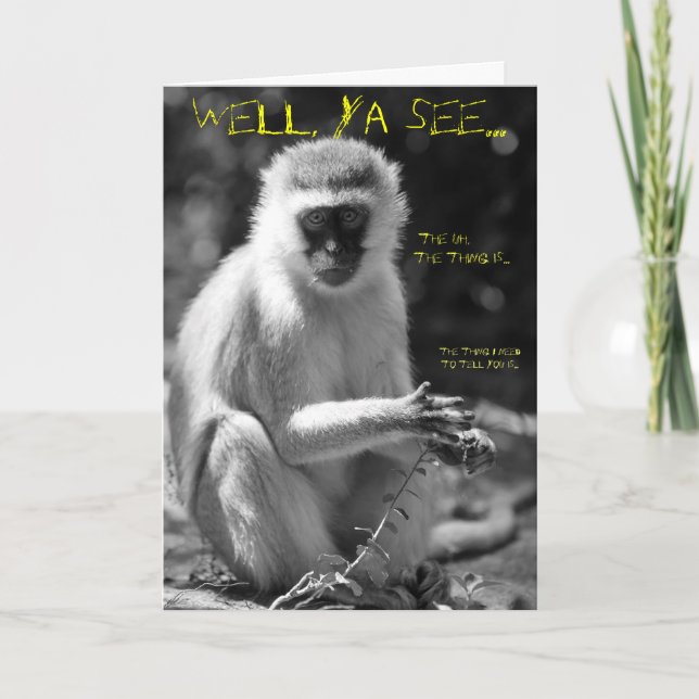 Åtlöje-bashful tackkort (Framsida)