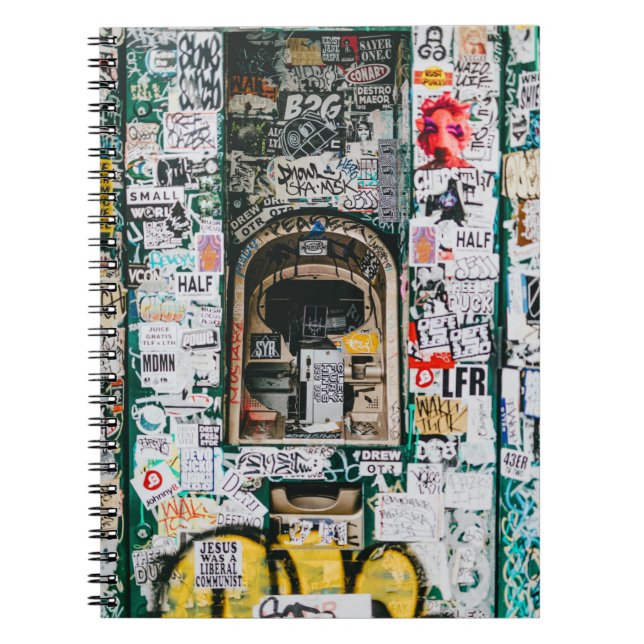 ATM MASKIN MED GRAFFITI ANTECKNINGSBOK (Framsidan)