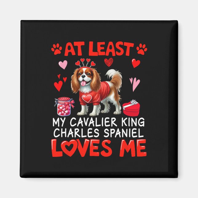 Åtminstone älskar Cavalier King Charles Spaniel mi Magnet (Framsidan)
