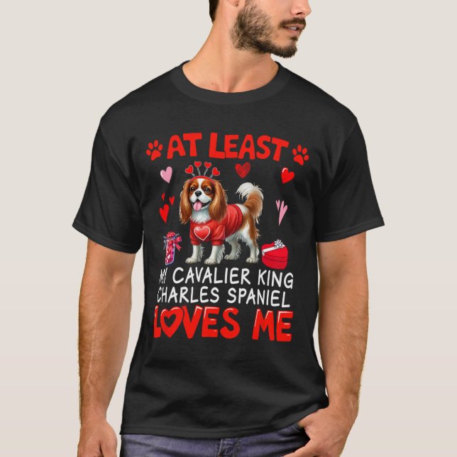 Åtminstone Cavalier King Charles Spaniel älskar mi T Shirt (Framsida)