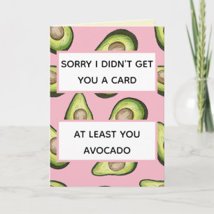 "Åtminstone du Avocado" snålt poppsbild av Coolan Kort