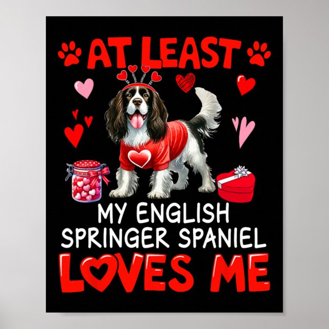 Åtminstone engelsk Springer spanel Loving Me Valen Poster (Framsidan)