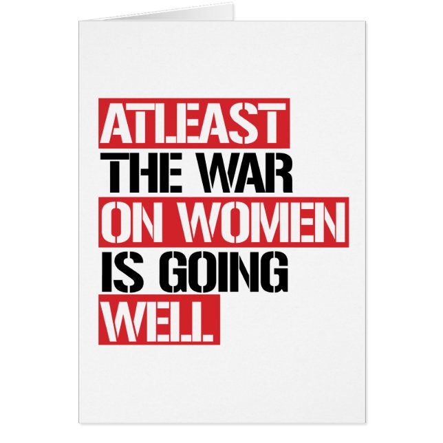Åtminstone går Krig om kvinnor bra OBS Kort (Framsidan)