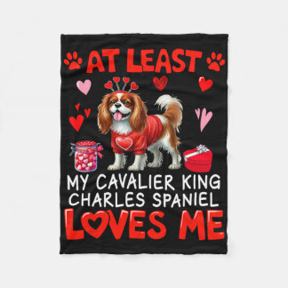 Åtminstone kärleksfull King Charles Spaniel älskar Fleecefilt